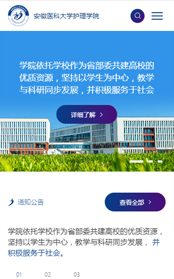 安徽醫(yī)科大學(xué)護(hù)理學(xué)院網(wǎng)站案例圖片0