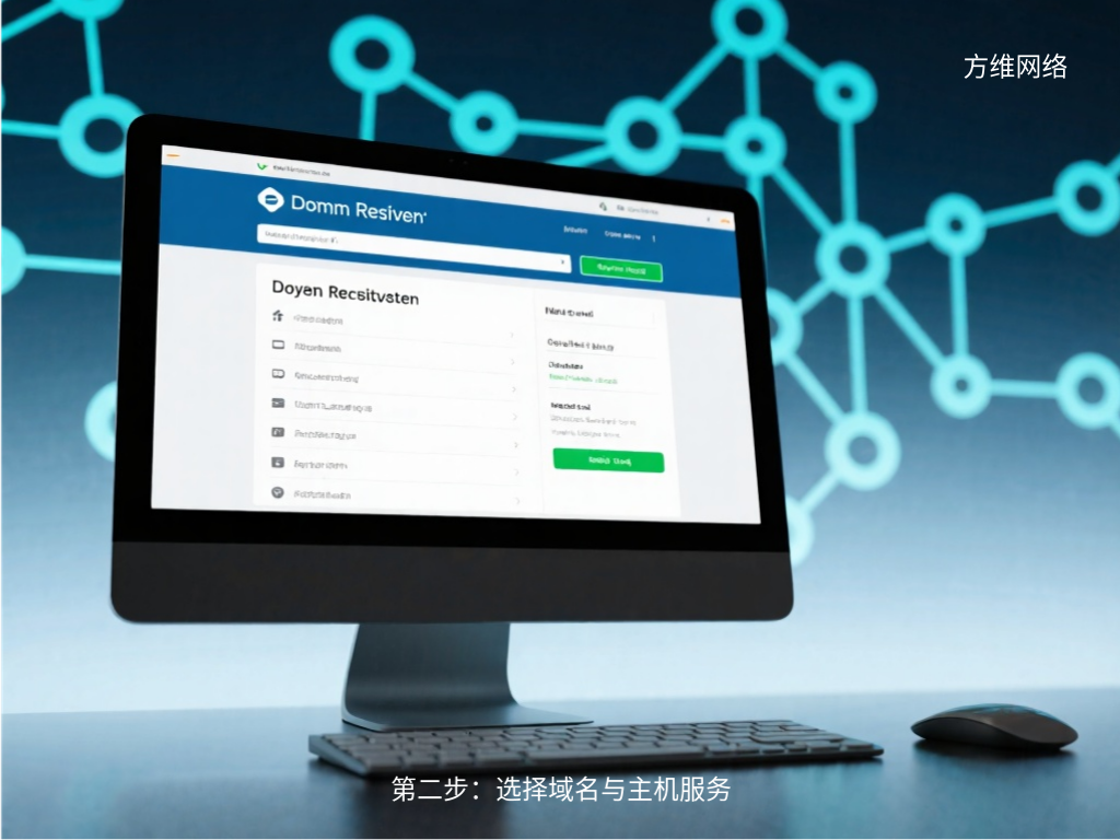 第二步：選擇域名與主機服務