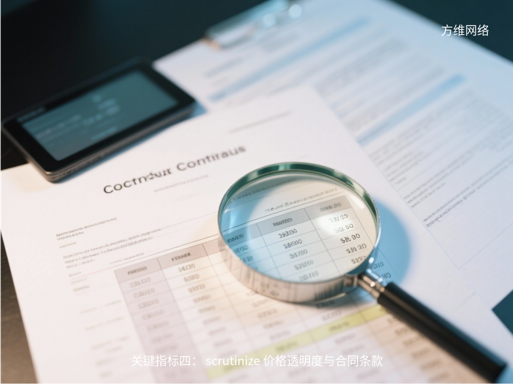 關鍵指標四： scrutinize 價格透明度與合同條款